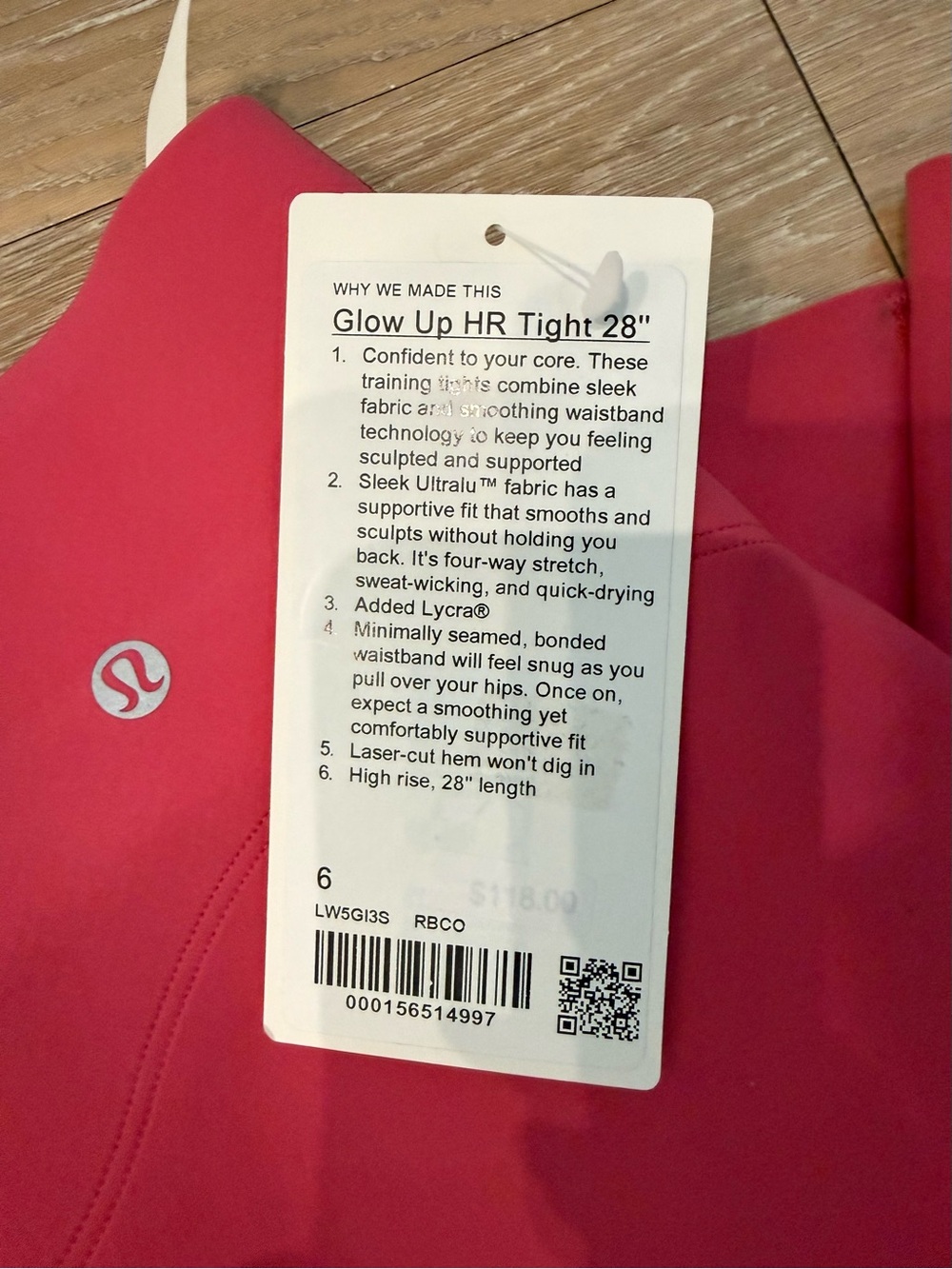 NWT Lululemon Glow Up HR Tight Size 6 - Picture 3 of 6